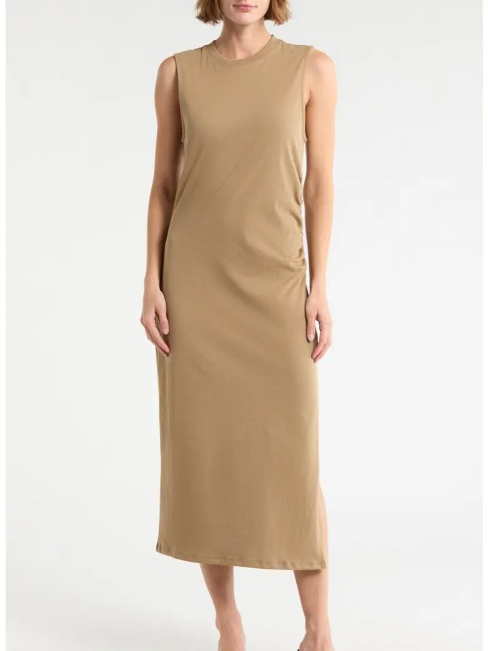 FRAME Cotton T‑Shirt Dress – Khaki – Size S – NWT